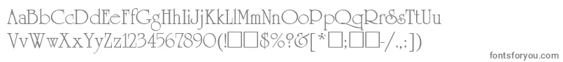 ReverenceNormal-fontti – harmaat kirjasimet valkoisella taustalla