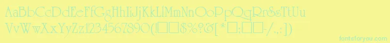 ReverenceNormal Font – Green Fonts on Yellow Background