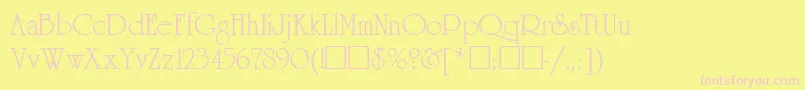 ReverenceNormal Font – Pink Fonts on Yellow Background