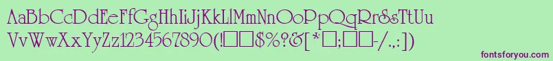 ReverenceNormal Font – Purple Fonts on Green Background