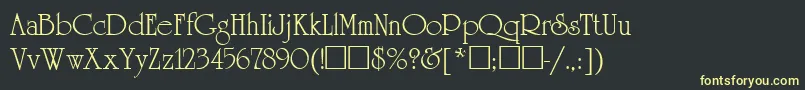 ReverenceNormal Font – Yellow Fonts on Black Background
