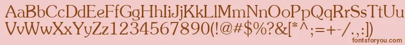 Agpresquire Font – Brown Fonts on Pink Background