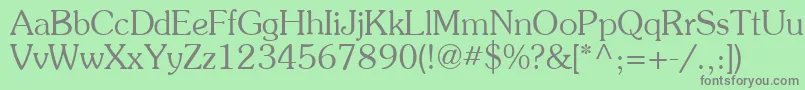 フォントAgpresquire – 緑の背景に灰色の文字