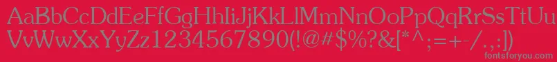 Agpresquire-Schriftart – Graue Schriften auf rotem Hintergrund