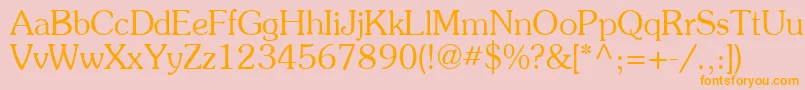 Agpresquire Font – Orange Fonts on Pink Background