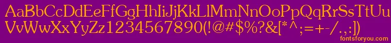 Agpresquire Font – Orange Fonts on Purple Background