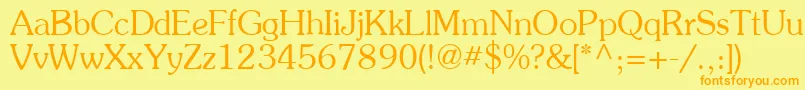 Agpresquire Font – Orange Fonts on Yellow Background