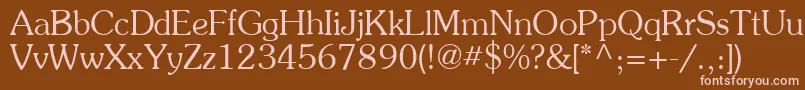 Agpresquire Font – Pink Fonts on Brown Background