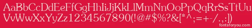 Agpresquire Font – Pink Fonts on Red Background