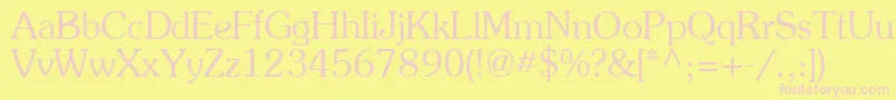 Agpresquire Font – Pink Fonts on Yellow Background