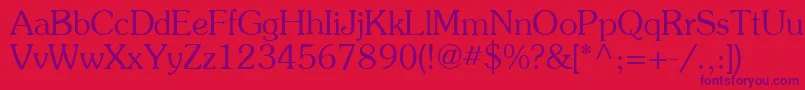 Agpresquire-Schriftart – Violette Schriften auf rotem Hintergrund
