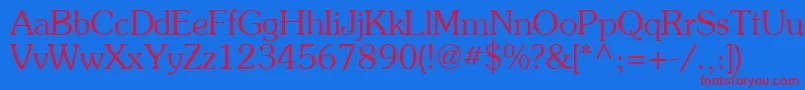 Agpresquire Font – Red Fonts on Blue Background