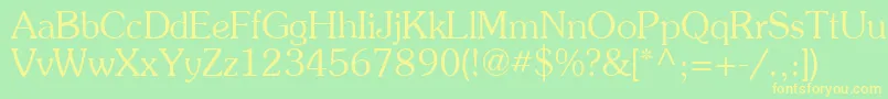 Agpresquire Font – Yellow Fonts on Green Background