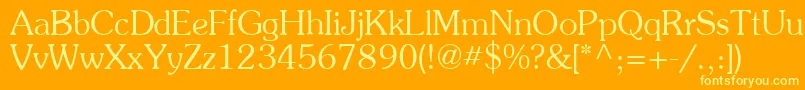 Agpresquire Font – Yellow Fonts on Orange Background