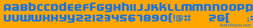 Шрифт ElectrofiedBold – синие шрифты на оранжевом фоне