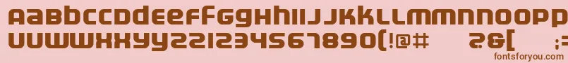 ElectrofiedBold Font – Brown Fonts on Pink Background