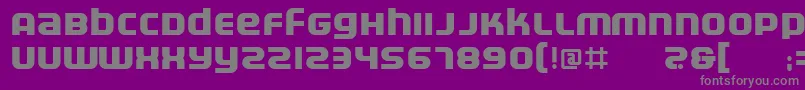 フォントElectrofiedBold – 紫の背景に灰色の文字