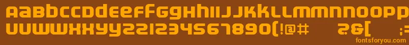 ElectrofiedBold Font – Orange Fonts on Brown Background