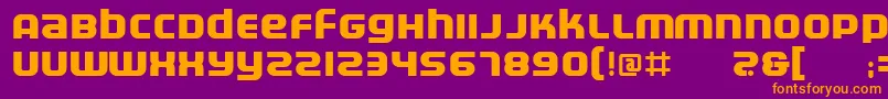 ElectrofiedBold Font – Orange Fonts on Purple Background