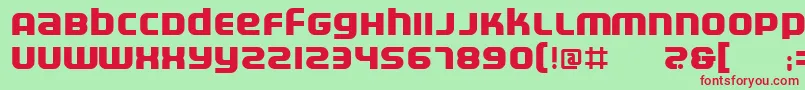 ElectrofiedBold Font – Red Fonts on Green Background