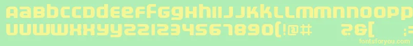 ElectrofiedBold Font – Yellow Fonts on Green Background
