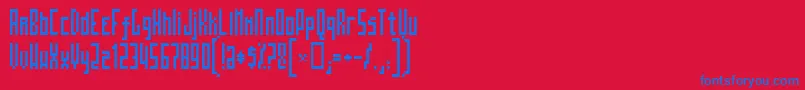 MosaicotallTall Font – Blue Fonts on Red Background