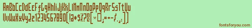 Шрифт MosaicotallTall – коричневые шрифты на зелёном фоне