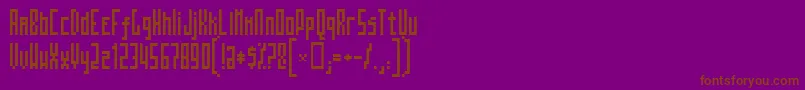 フォントMosaicotallTall – 紫色の背景に茶色のフォント