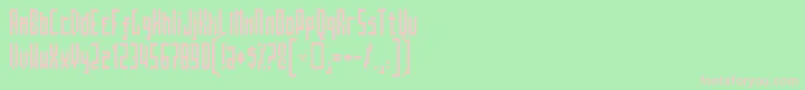 フォントMosaicotallTall – 緑の背景にピンクのフォント