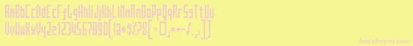 MosaicotallTall Font – Pink Fonts on Yellow Background