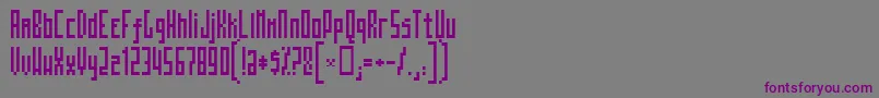 フォントMosaicotallTall – 紫色のフォント、灰色の背景