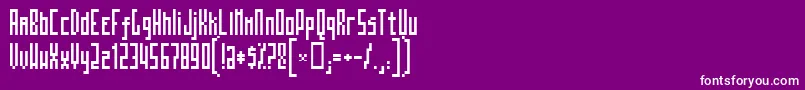 Шрифт MosaicotallTall – белые шрифты на фиолетовом фоне