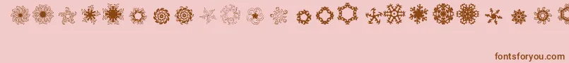 Ladoodles4 Font – Brown Fonts on Pink Background