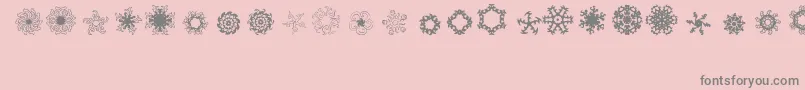 Ladoodles4 Font – Gray Fonts on Pink Background