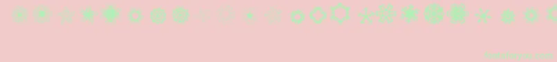 Ladoodles4-Schriftart – Grüne Schriften auf rosa Hintergrund