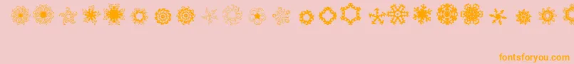 Ladoodles4 Font – Orange Fonts on Pink Background