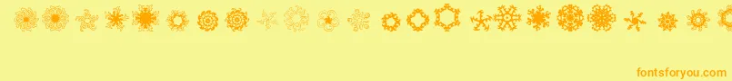 Ladoodles4 Font – Orange Fonts on Yellow Background