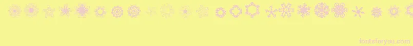 Ladoodles4 Font – Pink Fonts on Yellow Background