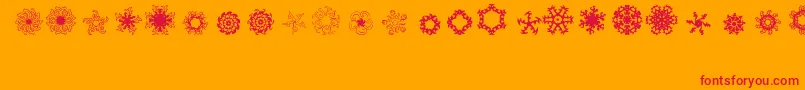 Ladoodles4 Font – Red Fonts on Orange Background