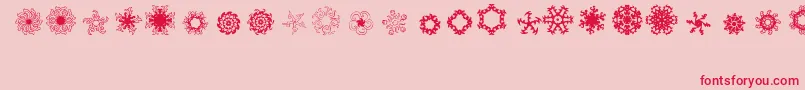 Fonte Ladoodles4 – fontes vermelhas em um fundo rosa