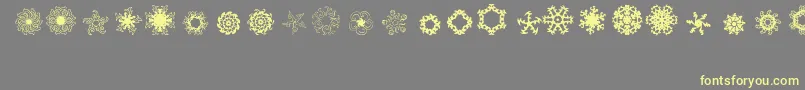 Ladoodles4 Font – Yellow Fonts on Gray Background