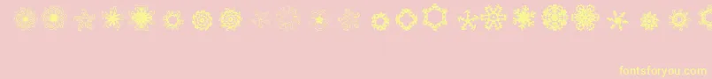 Ladoodles4-Schriftart – Gelbe Schriften auf rosa Hintergrund