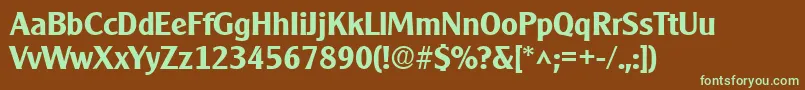 Шрифт ClearlyGothicBold – зелёные шрифты на коричневом фоне