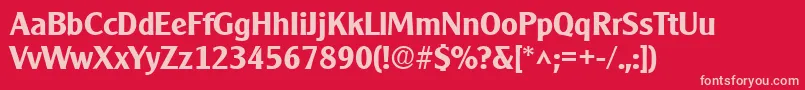 ClearlyGothicBold Font – Pink Fonts on Red Background