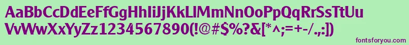 ClearlyGothicBold Font – Purple Fonts on Green Background
