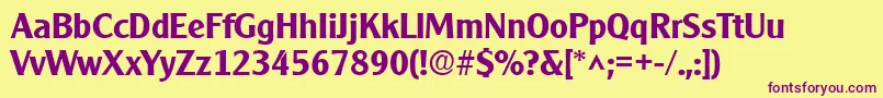 ClearlyGothicBold Font – Purple Fonts on Yellow Background