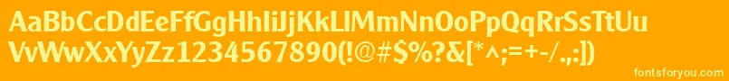 ClearlyGothicBold Font – Yellow Fonts on Orange Background