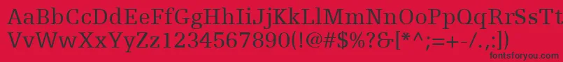 EgyptienneFLt55Roman Font – Black Fonts on Red Background