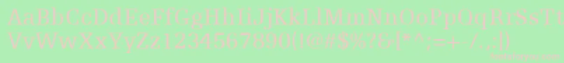 EgyptienneFLt55Roman Font – Pink Fonts on Green Background