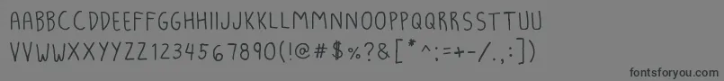 Lunakroniklight Font – Black Fonts on Gray Background